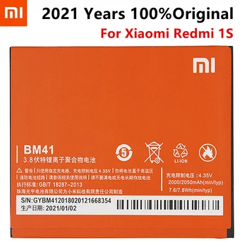 Naujas Aukštos Kokybės Baterija BM41 Už Xiaomi Redmi 1 1S 2050mAh 3.8 V Mobiliojo Telefono Batterie Įkraunamas Akumuliatorius sandėlyje