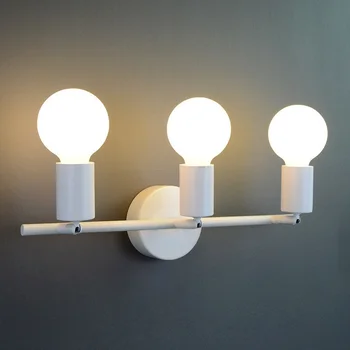 Retro Geležies Pramonės LED Sienos Lempos Multi Galvos Minimalistinio Siena Lempos, LED Lempos, Miegamojo Lovos Šviesos Sieniniai Šviestuvai už Kambarį