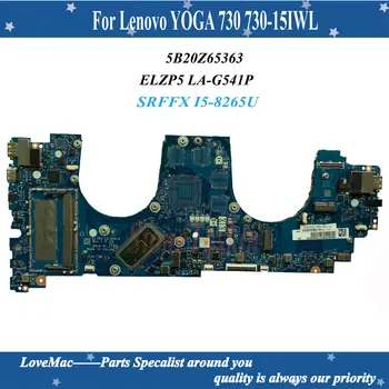 Aukštos kokybės FRU 5B20Z65363 Lenovo Jogos 730 730-15IWL loptop plokštė ELZP5 LA-G541P SRFFX I5-8265U 100% testuotas