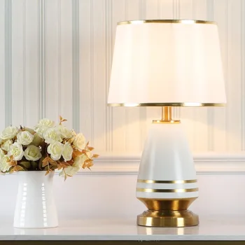 AS Stalo Lempa Baltos Keramikos Šiuolaikinio Dizaino Stalas Šviesos Namuose, LED Dekoratyvinis Gyvenimo Kambario, Biuro, Miegamojo