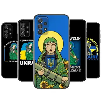 Saint ieties metimas Gynėjas Ukrainos Telefono dėklas Korpuso Samsung Galaxy A70 A50 A51 A71 A52 A40 A30 A31 A90 A20E 5G a20s Juodos Ji