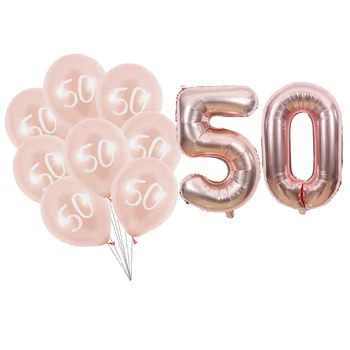 50 gimtadienio balionas pakilo auksas 50-mečio šalis papuošalai skaičius skaitmeninės 50 balionas 50 metų jubiliejaus proga šalies balionai
