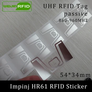UHF RFID lipdukas žymeklį HR61 Impinj Monza R6 MR6 chip 860-960MHZ 900 915 868mhz Higgs3 EPCC1G2 6C smart card pasyvus žymes šlapias etiketės