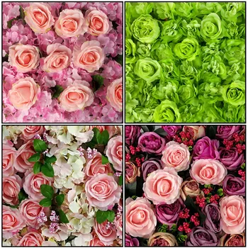 40x60cm Šilko Rožė Gėlių spalvinga Dirbtinių Gėlių, Vestuvių Papuošimas, Gėlių Sienos Romantiška Vestuvių Fonas apdaila