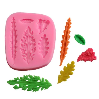 3D Maisto kokybės Silikono Formos Lapų Formos Tortas Šokolado Saldainiai Jello Silikono Dekoravimo Liejimo Įrankiai Dovana