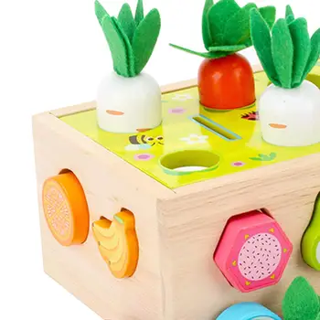Montessori Medinės Formos Rūšiavimo Žaislas Mokymosi Švietimo Žaislai, Rūšiavimo Žaislai, Morkų Derliaus Žaidimas Ikimokyklinio amžiaus Vaikams Vaikams