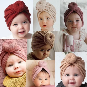 Kūdikių Turbaną Skrybėlę Beanie kepurė su Dideliais Bun Mergaitėms 0-18M Kvėpuojantis Pavasario Šukuosena Aukštos Tampri, Universalus Bun Kepurės A2UB