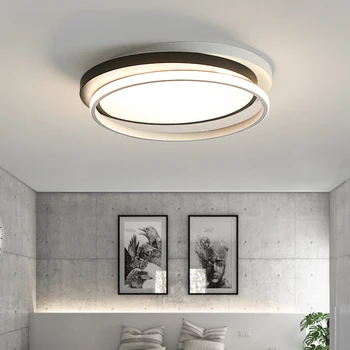 LED Lubų Šviesos Juoda Pridėti Baltos Valgomasis Gyvenamasis Kambarys Modernus Paprasta Lubų Lempa, Miegamojo, Virtuvės Studijų Patalpų Deco Skydo Lempas