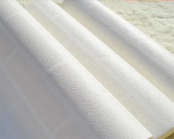 Beibehang 3d Tapetai vaiskiai balta guzas plytų imitacija grūdų baltų plytų namuose dekoratyvinės tapetų sienos, 3 d papel de parede