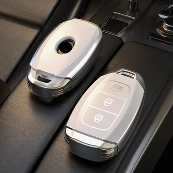 Minkštos TPU Automobilio Raktas Atveju klavišą padengti Hyundai i30 Ix35 KONA Encino Solaris Azera Didybė Ig Akcentas Santa Fe 3button raktas