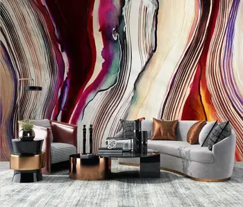 Custom abstrakčios linijos, Foto Tapetai, Freskos Kambarį TV, Sofa-miegamasis apdailos Papel De Parede 3D sienų dokumentai namų dekoro