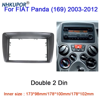 Automobilio Radijas fascia FIAT Panda (169) 2003-2012 Dvigubo 2 Din DVD Stereo CD Skydo Montavimo prietaisų Skydelio laikiklio pagrindą Apdaila Kadrų Rinkinys