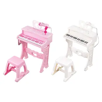 Daugiafunkcinis Klaviatūros ir Išmatose Muzikos Instrumentas, Mokymosi Žaislas Švietimo Žaislas 37 Pagrindiniai Elektroniniai Fortepijono Bamblys Vaikai