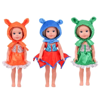 Mini Baby Doll, Drabužiai, Kombinezonai Šėrimo Aksesuarai 14 Colių Silikono Guma Lėlė Baby Girl Dress Dovanos