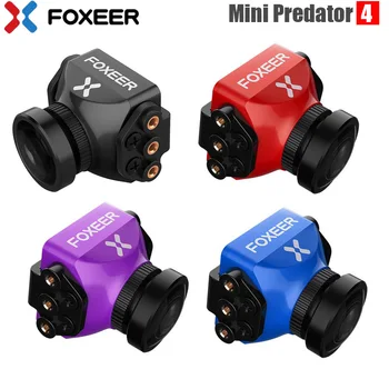 Foxeer Mini Predator 4 FPV Kamera Lenktynių Drone Mini Camera16:9/4:3 PAL/NTSC perjungiamos Super WDR OSD 4ms Latency VS PredatorV3