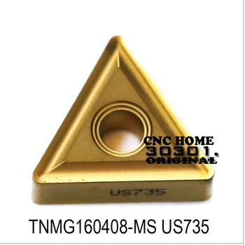 Originalus TNMG160404-MS TNMG160408-MS US735 Karbido Įdėklai Nerūdijančio plieno Tekinimas TNMG160404 Pjovimo Staklės