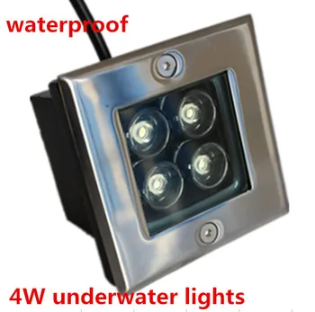 2VNT 4W Aikštėje LED požeminės lempos Palaidotas šviesos lauko šviesos pirmame aukšte, embedded lempos 110V, 220V žemės palaidotas šviesos