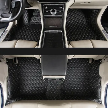 automobilio stilius pluošto prabangūs odiniai automobilio salono grindų kilimėlį už lincoln Continental 2017 2018 2019 2020