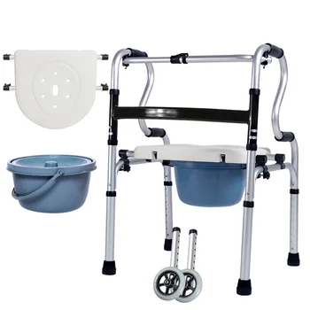 Aliuminio lydinys walker ramentus į neįgalių vyresnio amžiaus medicinos įranga, ratiniai pagalvės masažas.