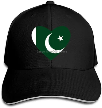 Vėliavos Pakistano Širdies Skrybėlę Beisbolo kepuraitę Antis Kalba Bžūp Sunhat Mados Bžūp