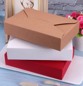 10vnt Paketas stilių, Kraft Popieriaus Langelį Dovanų Tortą dėžės Ir Pakavimo Raudona/Balta/Ruda Cardbord Saldainių Dėžutė