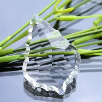50pcs/Daug 50mm Kristalų Klevo Lapų Prizmę Pakabukas k9 Crystal Prism Lašas Pakabukas Dėl Šviestuvo Pakabos