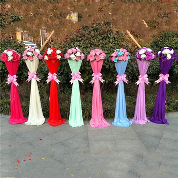 Naujas vestuvių scena sveiki skiltyje nuimamas gėlių stovas veikla scenos išdėstymas laikiklis + gėlių kamuolys + audinys padengti + lankas