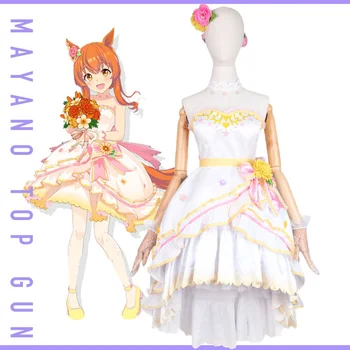 Anime Gana Derby2 Cos Mayano Top Gun Spalvingas vestuvių suknelė, Kostiumas moterų Cosplay kostiumas B