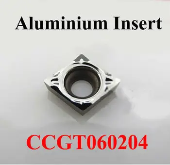 Nemokamas Pristatymas 10VNT CCGT060204 Aliuminio Alūnas Įdėklai Cutter Karbido Lydinio Tekinimo Turėtojas SCLCR / SCFCR