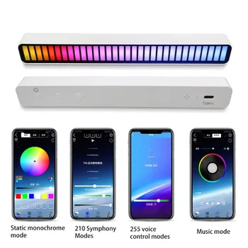 Nuskaitymo USB LED Juostos Garso Valdymo 32 Bitų Muzikos Atmosferą Šviesos Energiją Taupanti Lemputė, RGB Spalvinga Tepimo Vamzdelis