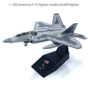 1: 100 Amerikiečių F-22 naikintuvų modelis stealth fighter Lydinio galutinio produkto surinkimas modelis