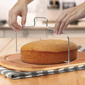 Reguliuojamas Nerūdijančio Plieno Tortas Layerer Dviguba Linija Tortą Supjaustyti Slicer Tortas Dekoravimo Pelėsių 