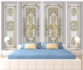 3d sienų dokumentai namų dekoro pasirinktinius nuotraukų Europos stiliaus modeliavimas 3d aukso reljefas, išraižytas 3d sienų freskomis tapetai, sienų ir 3 d