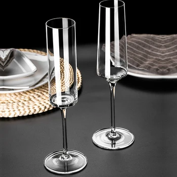 2vnt / 200ml goblet šampano stiklas be švino krištolo, likeris, stiklo putojantis stiklo šeimos stiklo