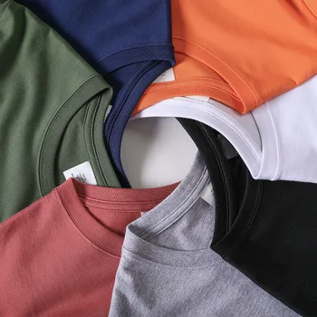 2022 m. Vasarą Naujosios 100% Medvilnės, Baltos spalvos Kietos Marškinėliai Vyrams Priežastinis O-kaklo Pagrindinis T-shirt Vyrų Aukštos Kokybės Klasikinės Viršūnes 20 spalvų