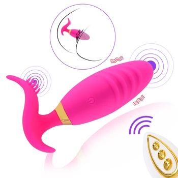 10 greičio Silikono Kulka Kiaušinių Vibratoriai Moterims Belaidžio Nuotolinio Valdymo Vibracija, USB Įkraunamas Masažo Kamuolys Suaugusiųjų Sekso Žaislai