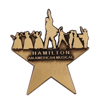 Hamiltonas - Schuyler Seserys Atlapas Pin Golden Star Sagė Brodvėjaus Muzikos Gerbėjai Puikus Meno Kolekcija
