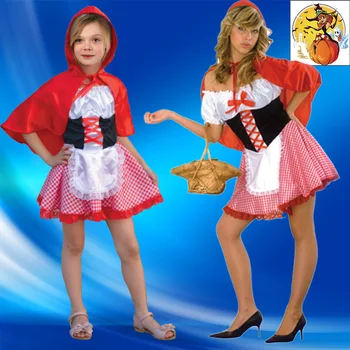 Halloween Kostiumai Suaugusiems Ir Moterų Maskuotis Kostiumai Cosplay Kostiumai, Gana Mažai Raudona Jojimo Hood Kostiumai