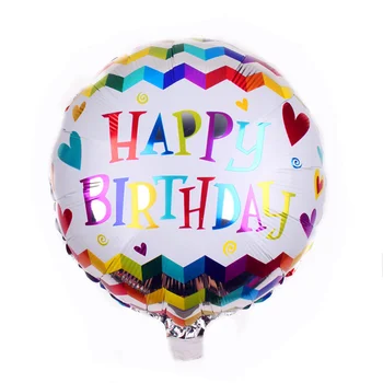 5vnt 18 colių Gimtadieniu laišką apvalus aliuminio folija balionai vaikų gimtadienio dekoravimas balionais didmeninės