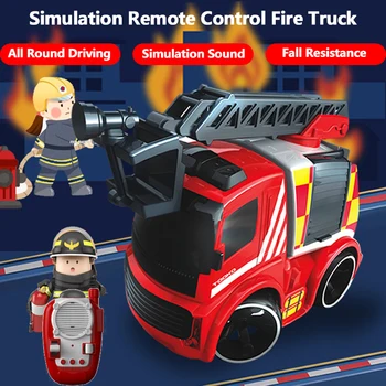 Modeliavimo Belaidžio Nuotolinio Valdymo Fire Truck lygi Kūno Garso Efektą, Tėvų-vaikų Bendravimą Elektros RC Transporto priemonės, Žaislai Vaikas