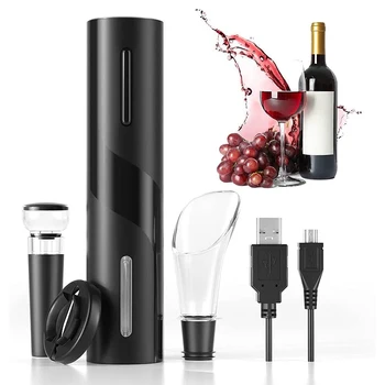 Elektros Vyno Atidarytuvas Įkrovimo Automatinė Kamščiatraukis Kūrybos Vyno Butelio Atidarytuvas su USB Įkrovimo Kabelis Tiktų Naudojimui Namuose