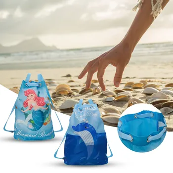 Naujas Paplūdimio Žaislai Vaikams, Paplūdimio Krepšį Užtrauktuku Korpuso Surinkimo Krepšys Nešiojamų Paplūdimio Saugojimo Akių Maišą Saugoti Shell Žaislai, Aksesuarai