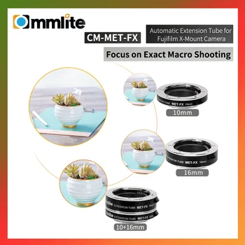 Commlite CM-SUSITIKO-FX Auto Focus Pratęsimo Vamzdis Nustatyti Fujifilm X-Mount Mirrorless Fotoaparatai ir Objektyvai(10mm 16mm) Žiedų rinkinys