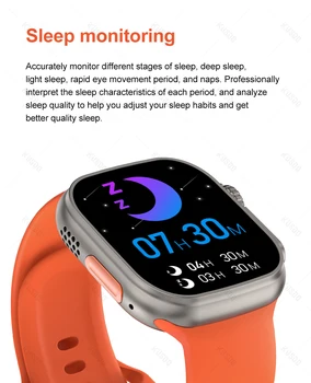 Naujas smartwatch Ultra 2022 Vyrų ir Moterų smartwatch Belaidžio ryšio temperatūros matavimo sveikatos stebėsenos belaidžio įkrovimo