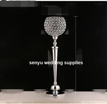 20days išsiųstas tvarka), Elegantiškas, naujas stilius aukščio vestuvių tulpės, sidabro, krištolo šviestuvai, vestuvių dekoravimas centerpieces senyu0120