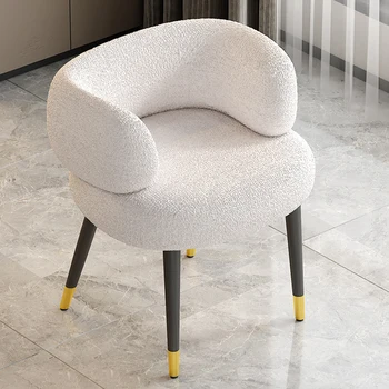 Šiaurės Šalių Šiuolaikinės Kėdės Prabanga Patogiai Aksomo Ergonominiai Poilsio Dizaineris Tualetinis Staliukas, Kėdės Su Atlošais Cadeira Baldai
