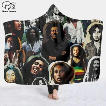 Reggae, Bob Marley Pobūdžio Gobtuvu Antklodė Suaugusiųjų spalvinga vaikų Sherpa Vilnos Nešiojami Antklodė Mikropluošto Patalynės stilius-4