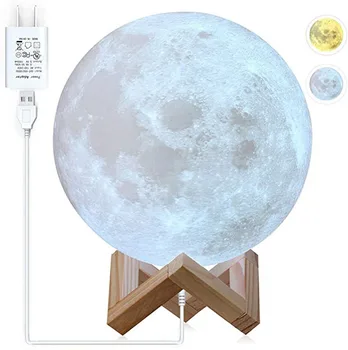 Naktį Žibintas Įkraunamas Žibintas Paliesti Mėnulio Šviesos Nuotolinio LED Lempos, Namų Puošybai