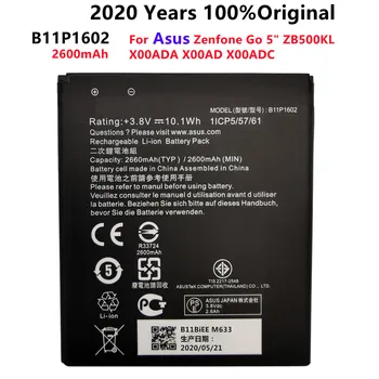 100% Originalus 2660mAh B11P1602 Baterija ASUS Zenfone Eiti 5 ZB500KL X00AD X00ADC X00ADA Telefono Naujausias Gamybos Akumuliatorius
