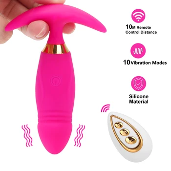 Nešiojami Dildo Vibratorius 10 Greičių Vibruojantis Kiaušinis Analinis Klitorio Stimuliacija Analinis Kaištis Vibratorius, Sekso Žaislai Moterims, Suaugusiems